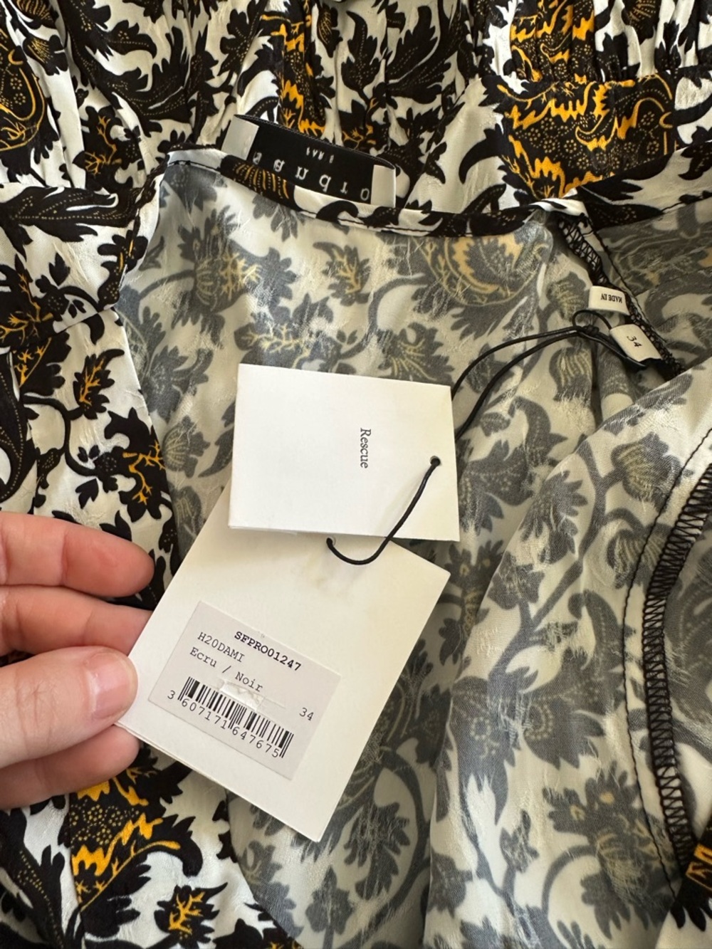 Sandro Wrap-effect Dami Printed Mini Dress NWT - Picture 5 of 11